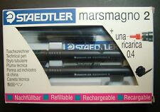 Staedtler  Marsmagno 2,   set  2 penne china ricaricabili  3 x pennini 0,4 