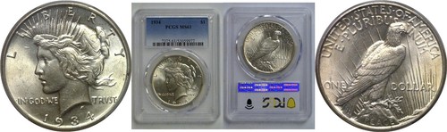Dollaro della pace 1934 - 1934, pcgs