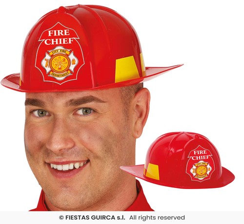 Casco cappello pompiere - ,