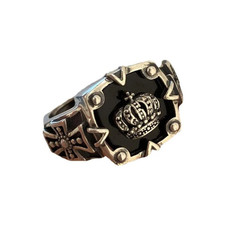 Anello vintage corona croce