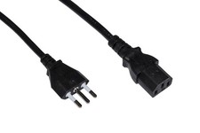 CAVO ALIMENTAZIONE SPINA ITALIANA TRIPOLARE 10 A. PER COMPUTER, STAMPANTI ECC. M