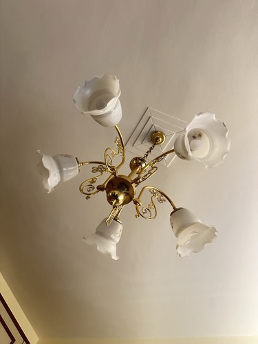 Lampadario vintage ottone - ,