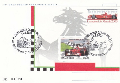Italia foglietto ferrari