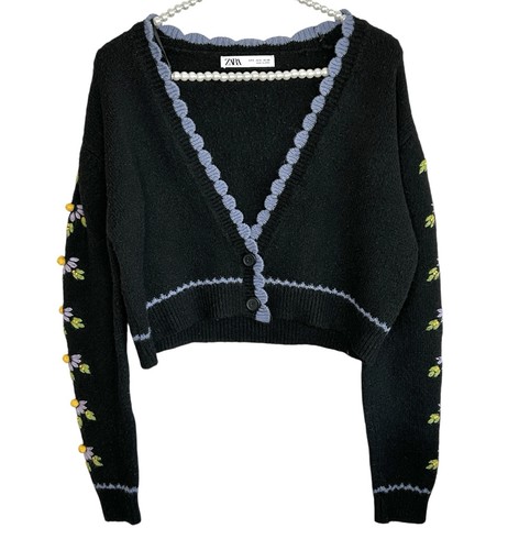 Cardigan zara ricamato - cardigan,