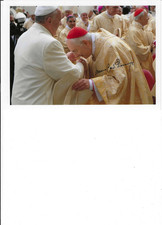 Proprio Autografo Mauro Card. Piacenza su foto grande