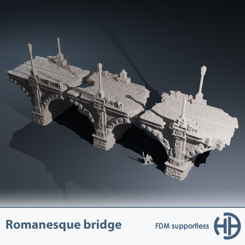Romanesque bridge wargame - romanesque, |