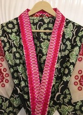 Abito lungo kimono nero pura