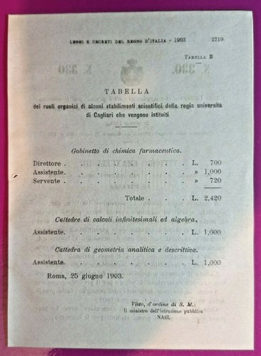Cagliari tabella stabilimenti - tabella,