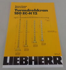 Scheda Dati/Tecnico Descrizione Liebherr Gru a Torre 180EC-H12 Di 03/1992