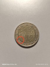 Moneta da 2€ Francia 2002 con errore di conio