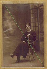 Carte Photo vintage RPPC Creuse St Silvain Montaigut Léontine Bouly pz0189