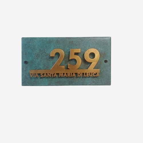 Numero civico ottone - civico, con