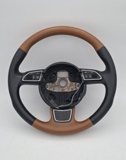 Volante in pelle beige