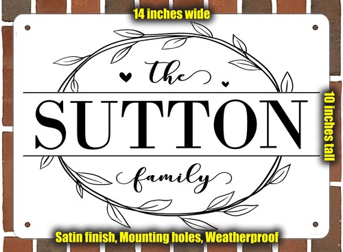 Sutton family targa decorativa - family,