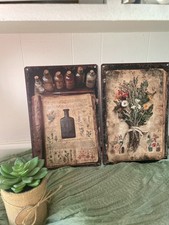 Set 2 Targhe Vintage Botaniche