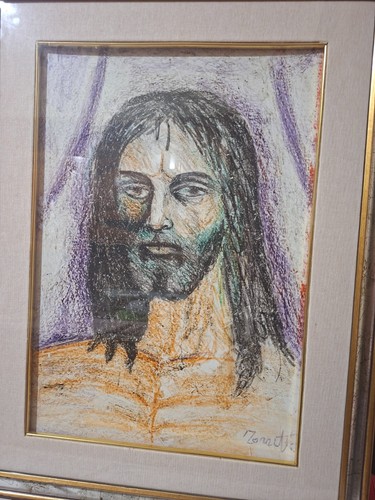 Dipinto olio tela antico - su,