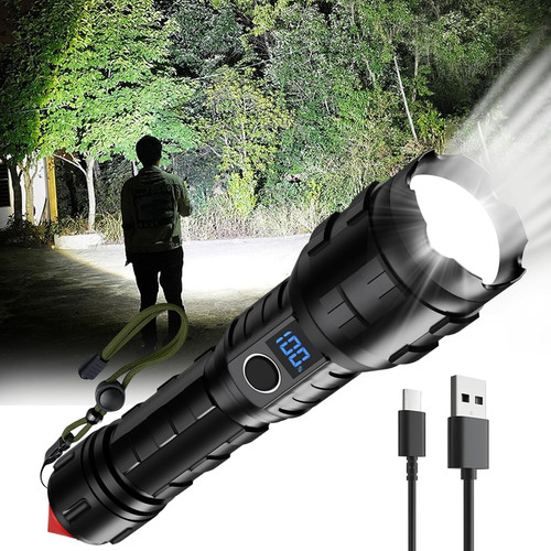 Torcia led ricaricabile usb - ricaricabile,