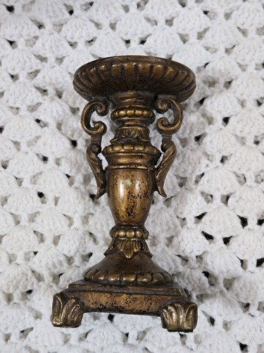 Portacandele resina oro