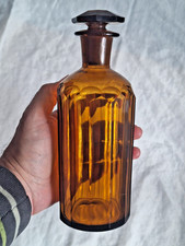 Vintage Vecchia Bottiglia Farmacia Vetro Ambrato