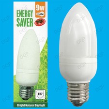 Lampadina a candela 9 W, Bassa Energia CFL E27, 5600K Luce diurna Bianca, SAD, ES, Lampada