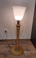 Lampada Da Terra Mazda Tulipano Anni '70 Ottime Condizioni Vetro Opaline Design