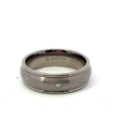 Anello titanio 7mm con - in,