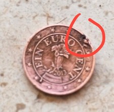 1 CENTESIMO DI EURO CON MALFORMAZIONE AUSTRIA 2013 - GENZIANA - UNIFICATO