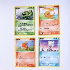POKEMON EX CRYSTAL GUARDIANS LOTTO 4 CARTE (EN) NEAR MINT CHARMANDER 48/100 VEDI