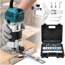 fresatrice legno, utensili elettrici, router, set 15 pezzi, pistola, utensile