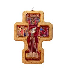 Croce Spirito Santo Resina 15cm Quadretto Arte Sacra Religioso