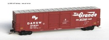 Atlas N 36821 - 60' Autopart Boxcar Denver & Rio Grande #63853 aga NUOVO, senza scatola originale