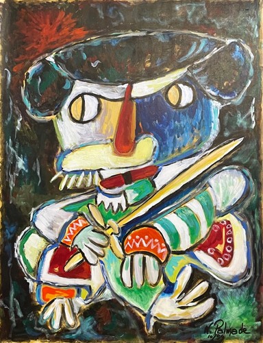 Nell arena gouache 1990 - gouache, toro