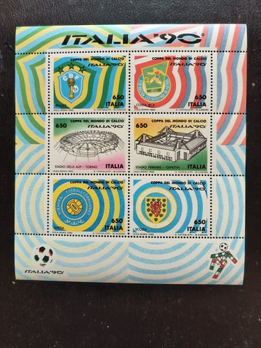 1990 italia foglietto coppa - italia,