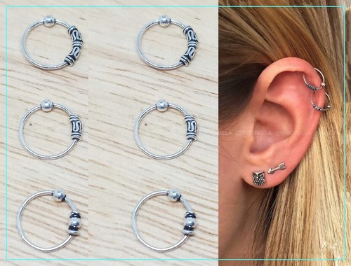 Orecchini piercing naso - naso, a