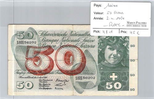 Banconota svizzera 50 - svizzera,