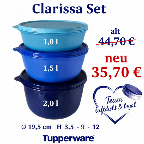 Tupperware clarissa set - clarissa,