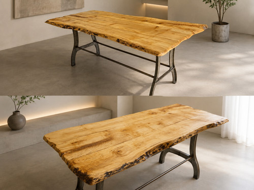 Tavolo refettorio live edge - da, live-edge