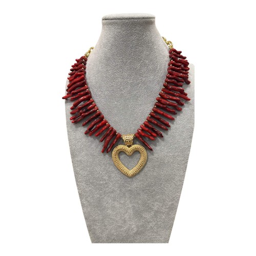 Collana donna corallo - collana,