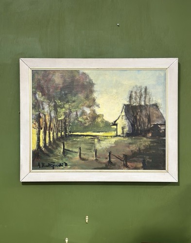 Dipinto olio vintage - , paesaggio
