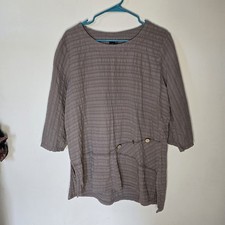 Top tunica Gauzy Artsy tortora
