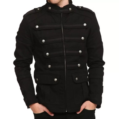 Men black gothic steampunk - black,