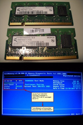 Memoria ram qimonda - ram, 1gb