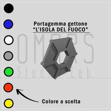 1x Porta gemma gettone amuleto