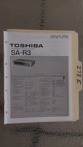 Toshiba manuale di - toshiba, sa-r3