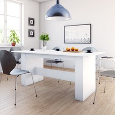 Tavolo da Pranzo Bianco 180x90x76 cm in Legno truciolato