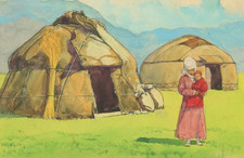 Tende illustrazione disegno - , a