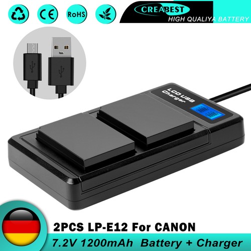 Batteria e12 per canon - 2x, lp-e12