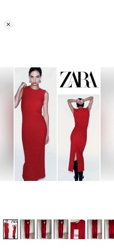Abito zara rosso midi senza - zara,