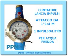 CONTATORE ACQUA LANCIA IMPULSI - ATT 1"1/4  DA 1 IMPULSO /1 LITRO - DOSAGGIO 