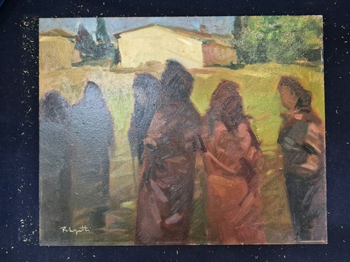 Dipinto olio tavola - tavola, in